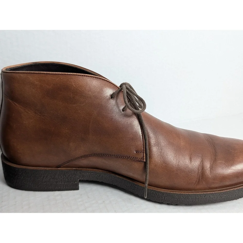 To Boot New York Men's Brown Leather Chukka Desert Boots Size 10 EU 44 Lace Up
